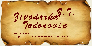 Živodarka Todorović vizit kartica